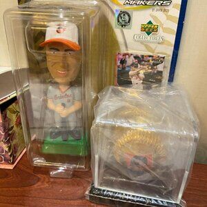 Cal Ripkin Collectible Bobble Head and Gold baseball